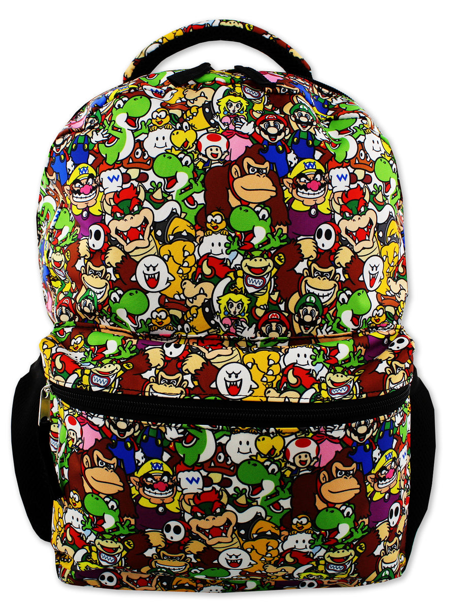 Super Mario Bros Little Boys 16 Pre School Backpack Book Bag