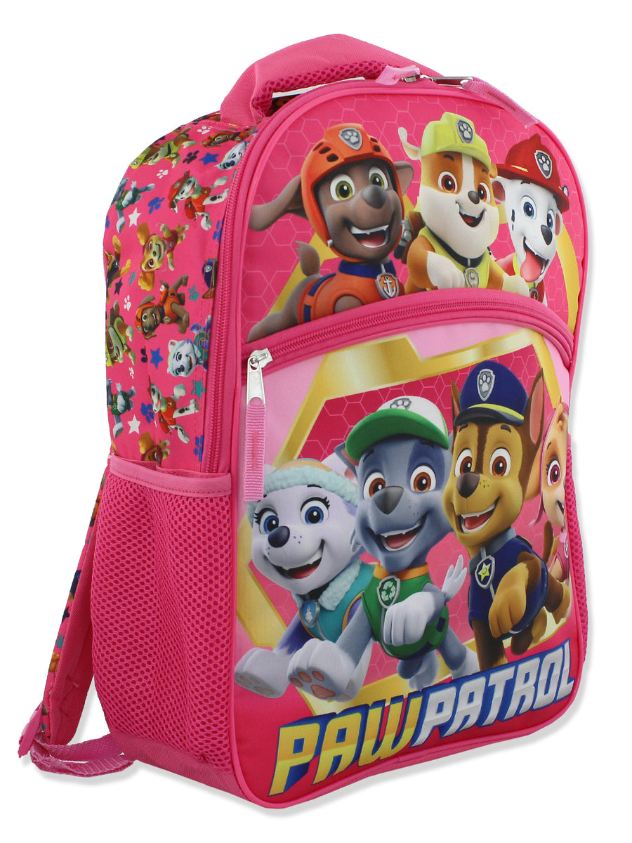 Accessory Innovations Paw Patrol Girls Be Happy 16 inch Backpack with Insulated Lunch Box Set, Girl's, Size: 16 Full Size