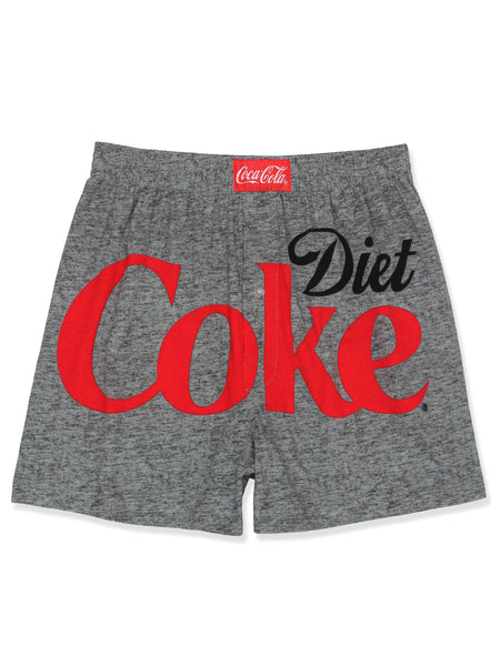 Coca-Cola Diet Coke Logo Mens Novelty Button Fly Boxer Lounge Shorts – Yankee Toy