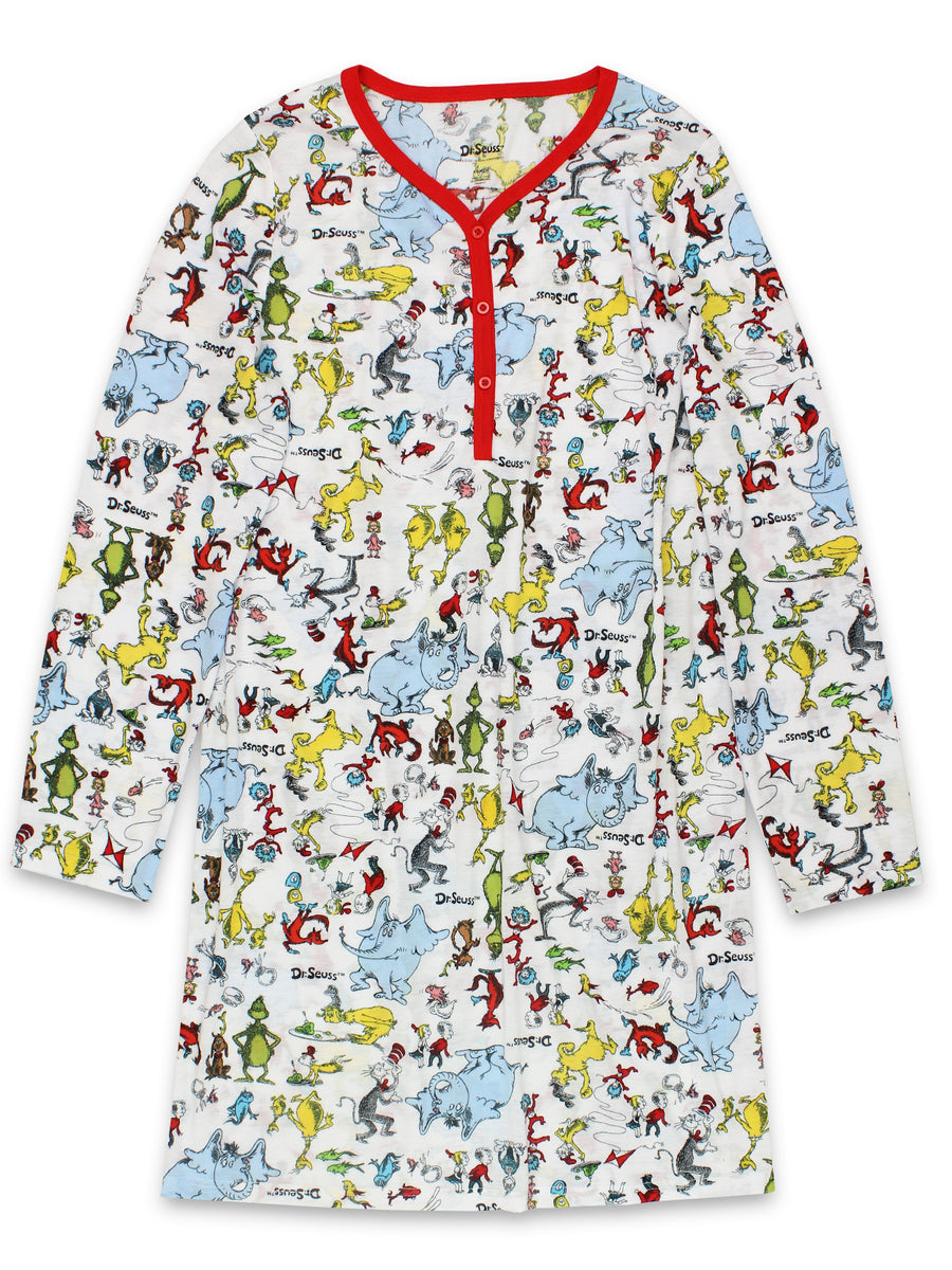 Dr. Seuss Long Sleeve Dorm Nightgown – Yankee Toybox