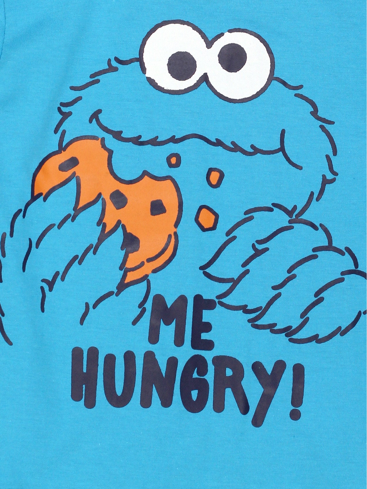 Sesame Street Cookie Monster Face Turquoise Shirts 