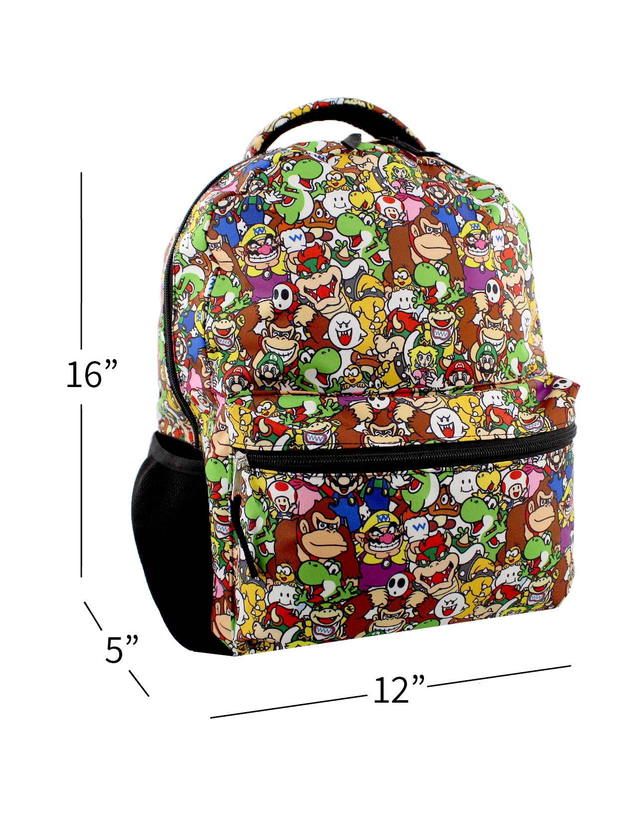 Super Mario Bros Little Boys 16 Pre School Backpack Book Bag