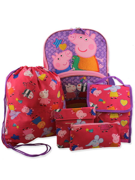 activity backpacks for kids peppapig Peppa Pig 16" School Backpack Set – Yankee Toybox