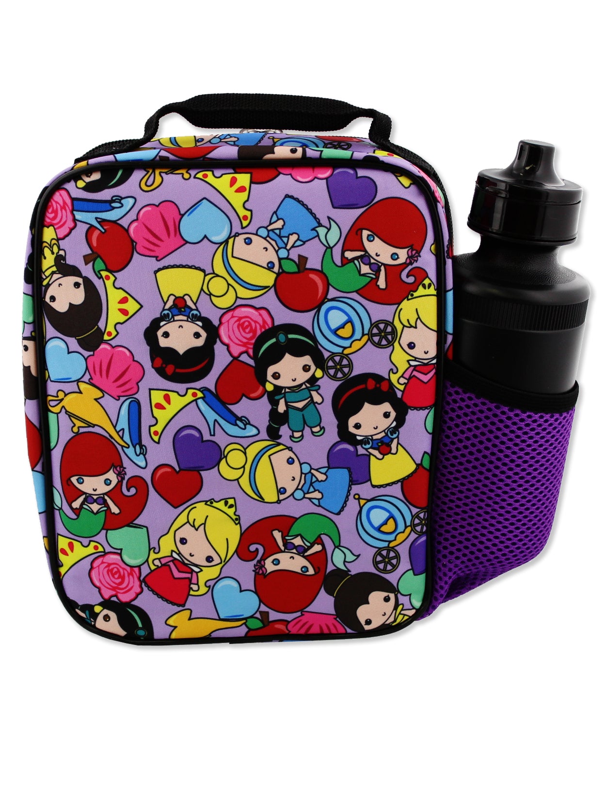 Disney Princess Emoji Girl's Soft Insulated School Lunch Box B19pn43023, Purple
