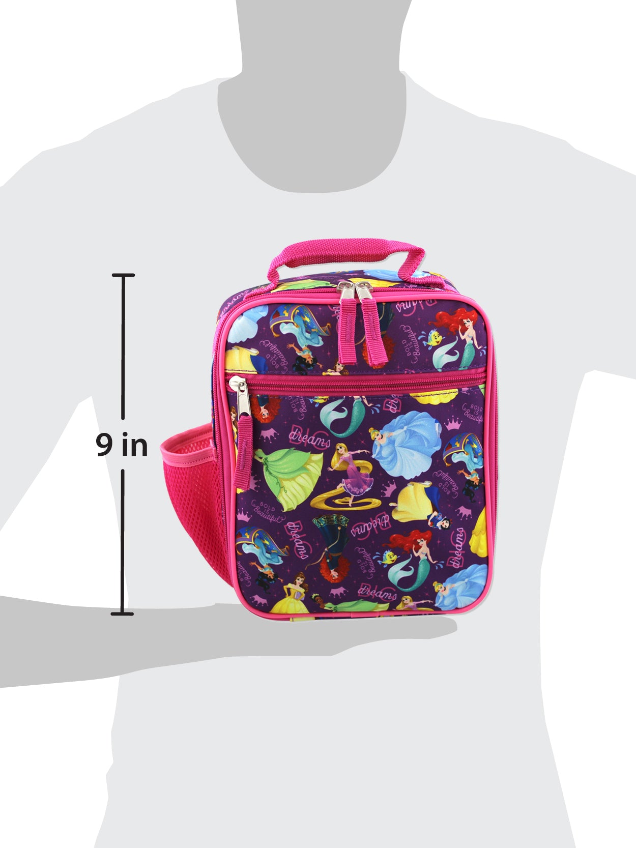 SHIMMER & SHINE Insulated School Lunch Bag Girls Snack Box Travel