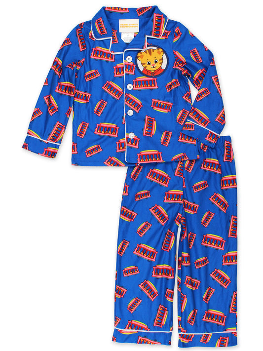 Daniel Tiger's Neighborhood Flannel Coat Style Pajamas