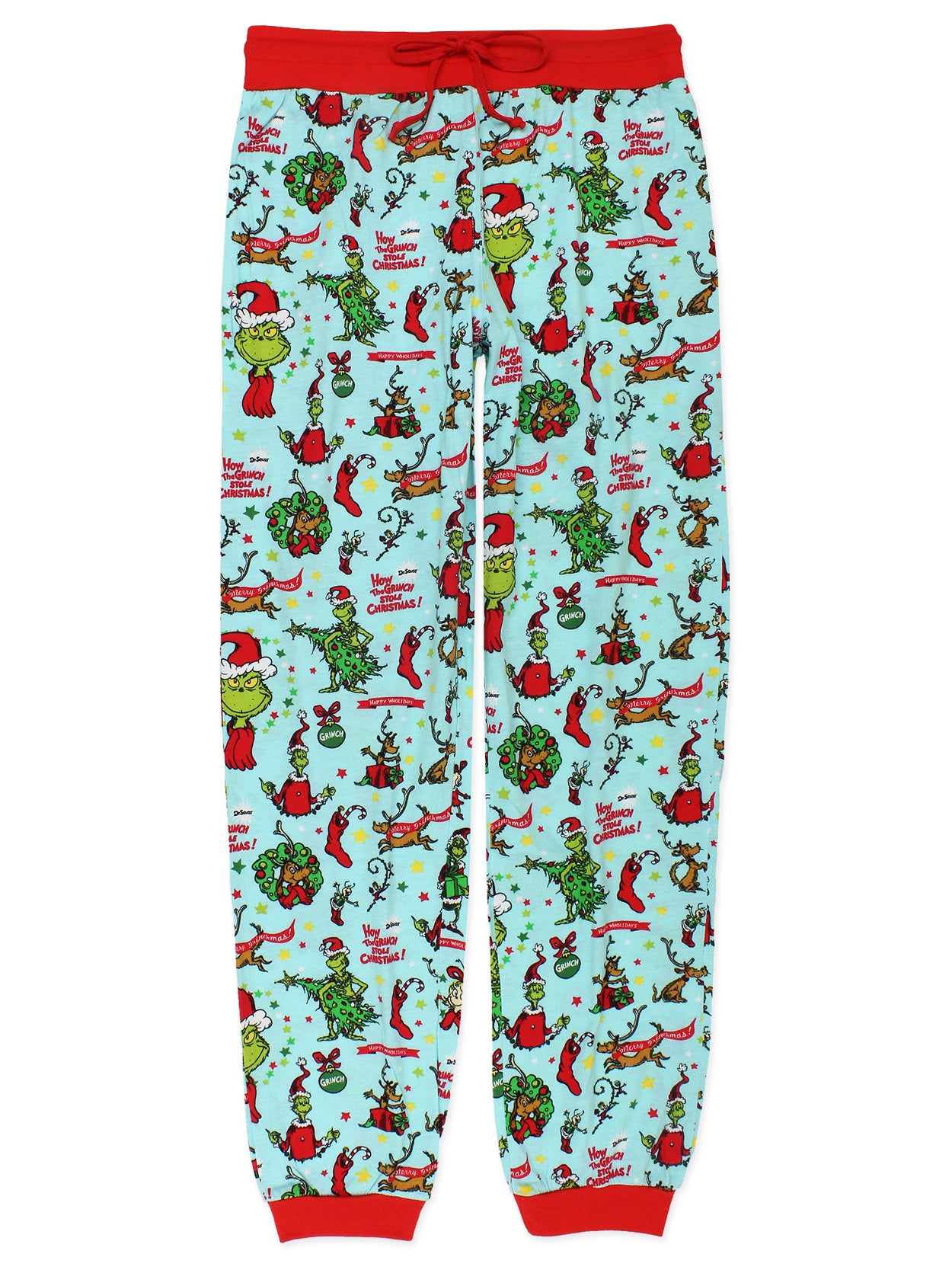Seuss The Grinch Characters Holiday Jogger Lounge Pajama Pants