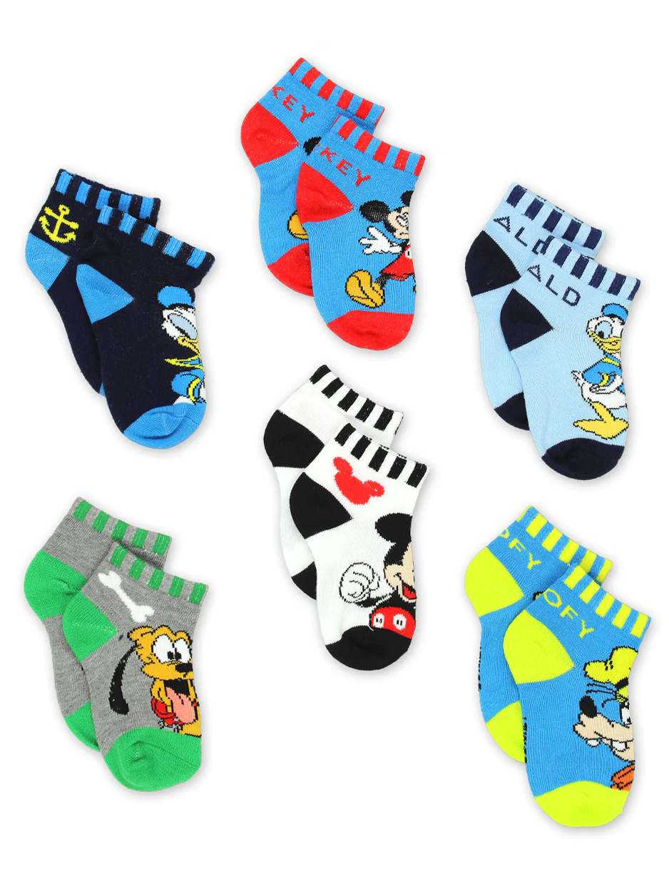 Mickey Mouse Quarter Socks 6-Pack – Yankee Toybox