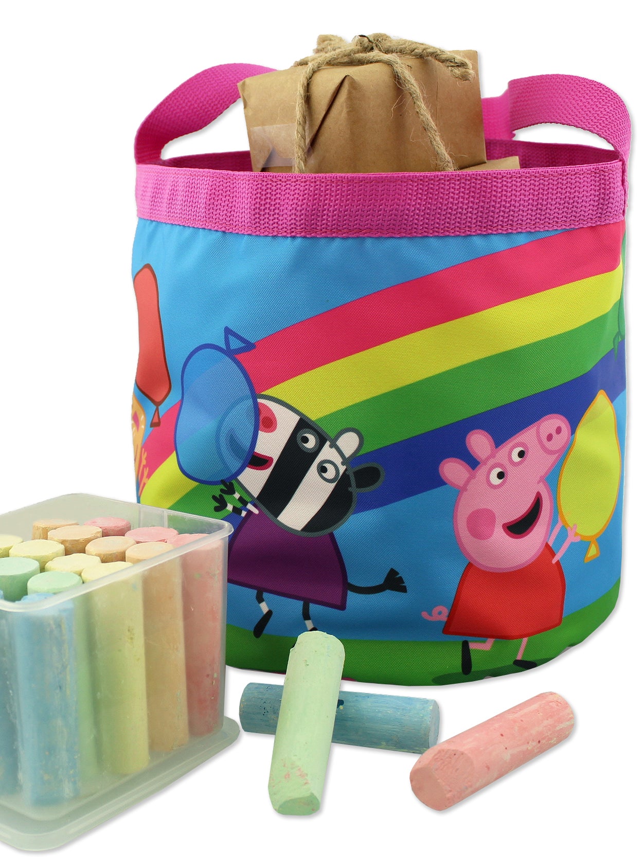 Amazon.com: Peppa Pig Girls Collapsible Nylon Bucket Toy Storage Gift Tote  Bag (One Size, Multicolor) : Home & Kitchen