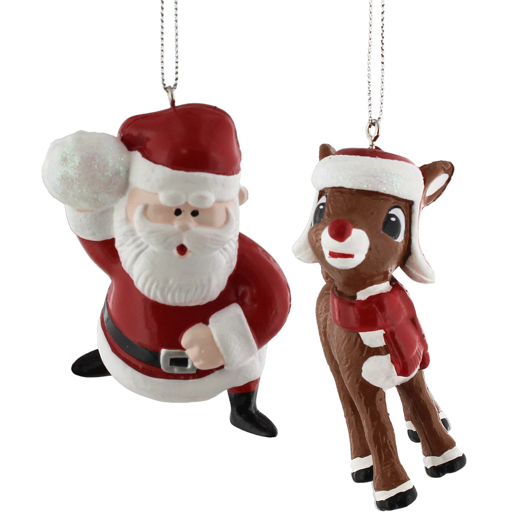 Kurt S. Adler Rudolph the Red-Nosed Reindeer and Santa Christmas Holid ...