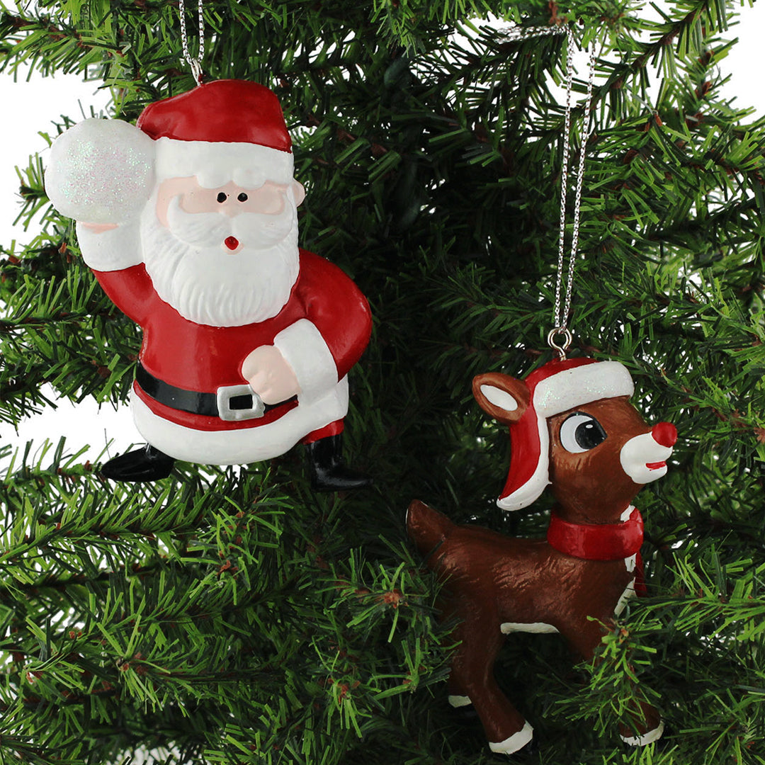 Kurt S. Adler Rudolph the Red-Nosed Reindeer and Santa Christmas Holid ...