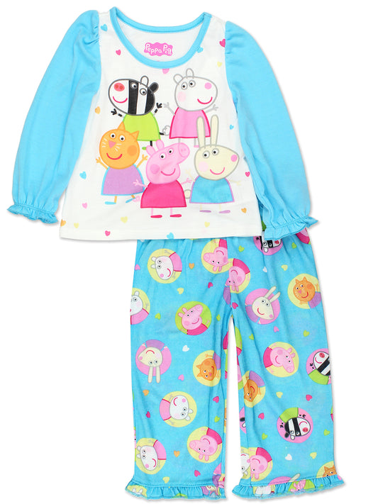 Peppa Pig Polyester Long Sleeve Pajamas