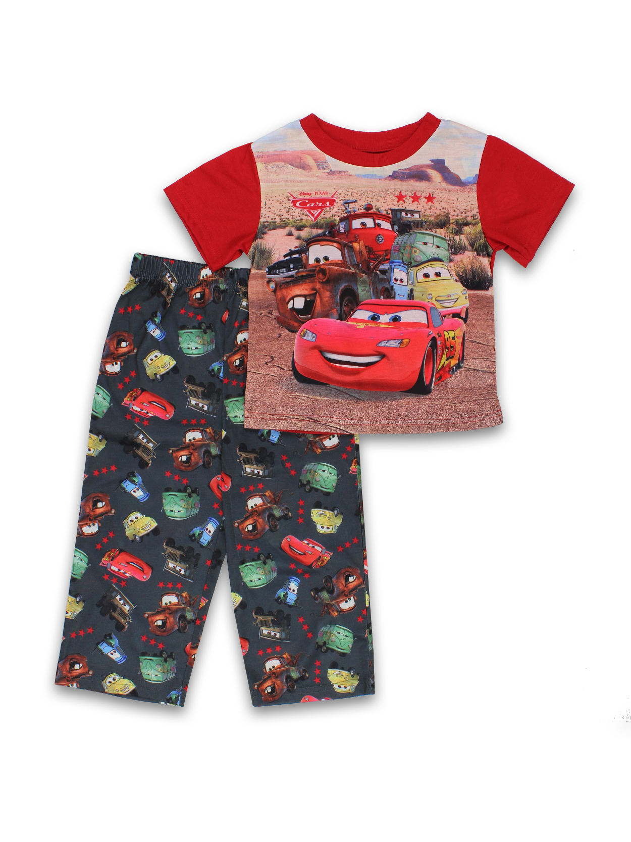 Disney Cars Lightning Mcqueen 2 PC Shirt Pants Outfit Set Boy Size 5T