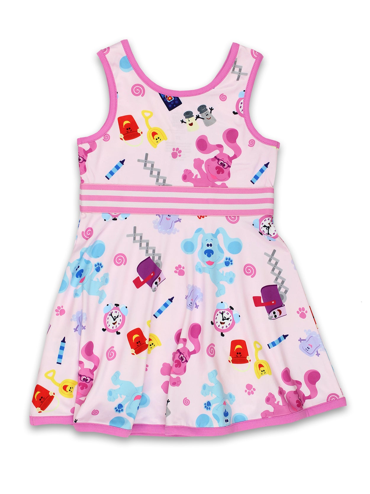 Blue's Clues & You Baby Toddler Girls Fit and Flare Ultra Soft Dress Blue's Clues & You Baby Toddler Girls Fit and Flare Ultra Soft Dress