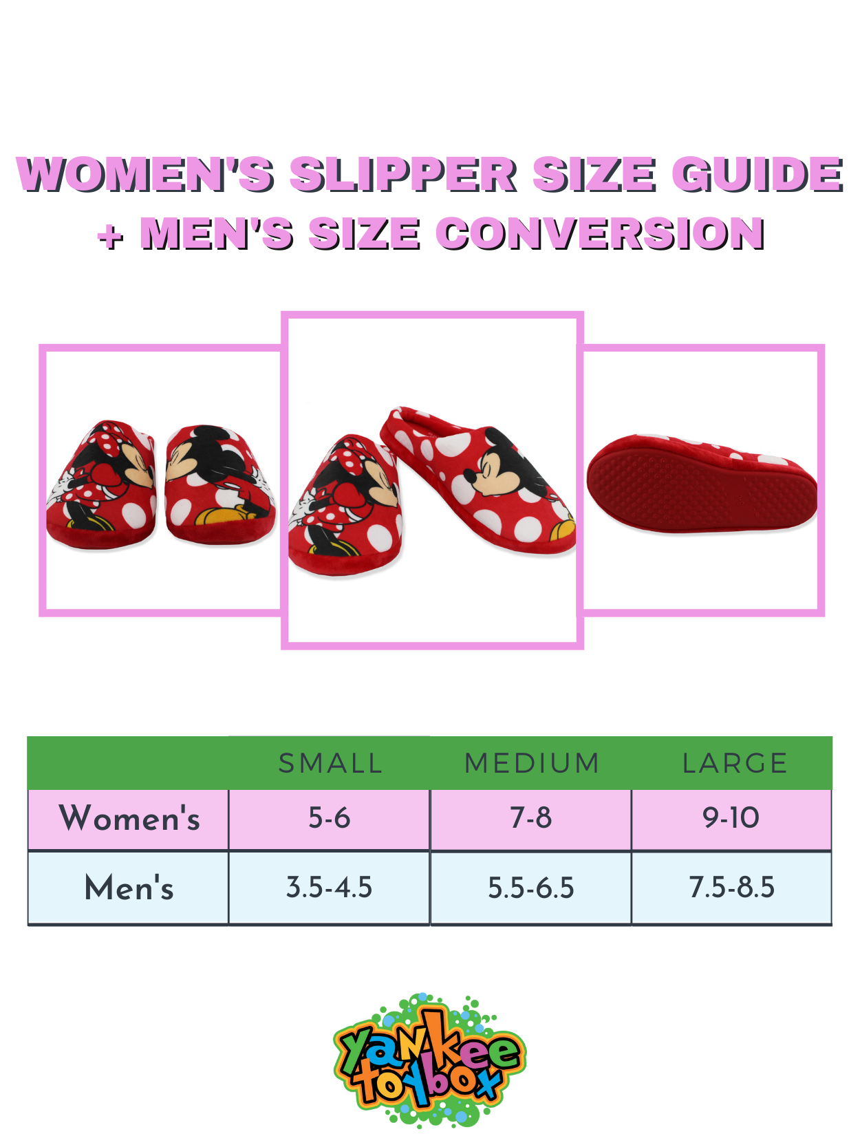 Womens slipper sizes hot sale