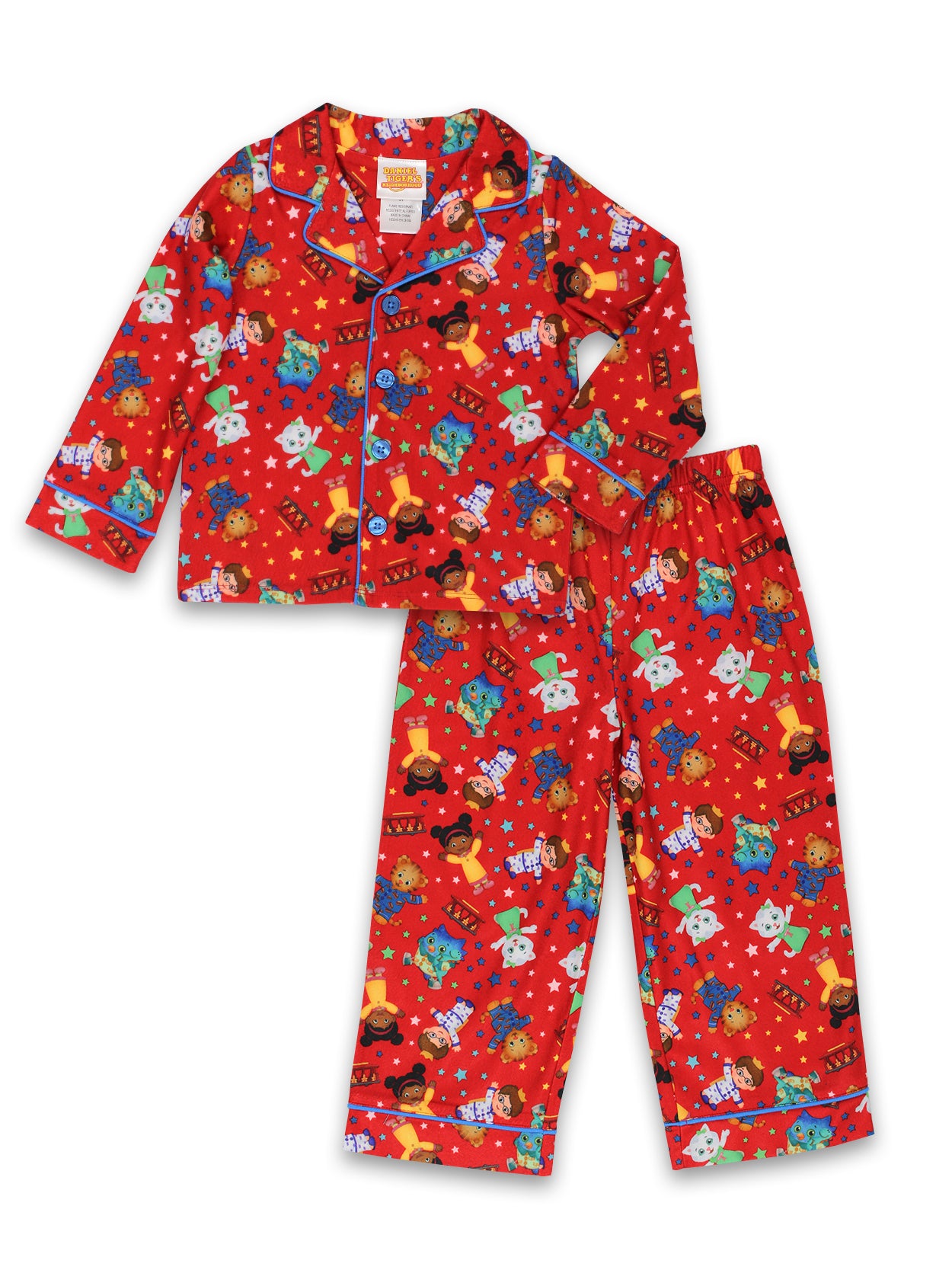 Daniel Tiger's Neighborhood Toddler Flannel Coat Style Pajamas K205003da Daniel Tiger's Neighborhood Toddler Flannel Coat Style Pajamas K205003da
