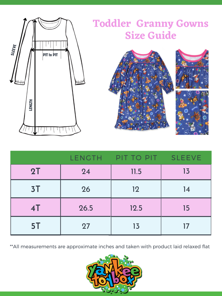 Paw Patrol Fantasy Gown Nightgown Maglia Lunga da Notte, Cielo Paw Patrol Fantasy Gown Nightgown Maglia Lunga da Notte, Cielo