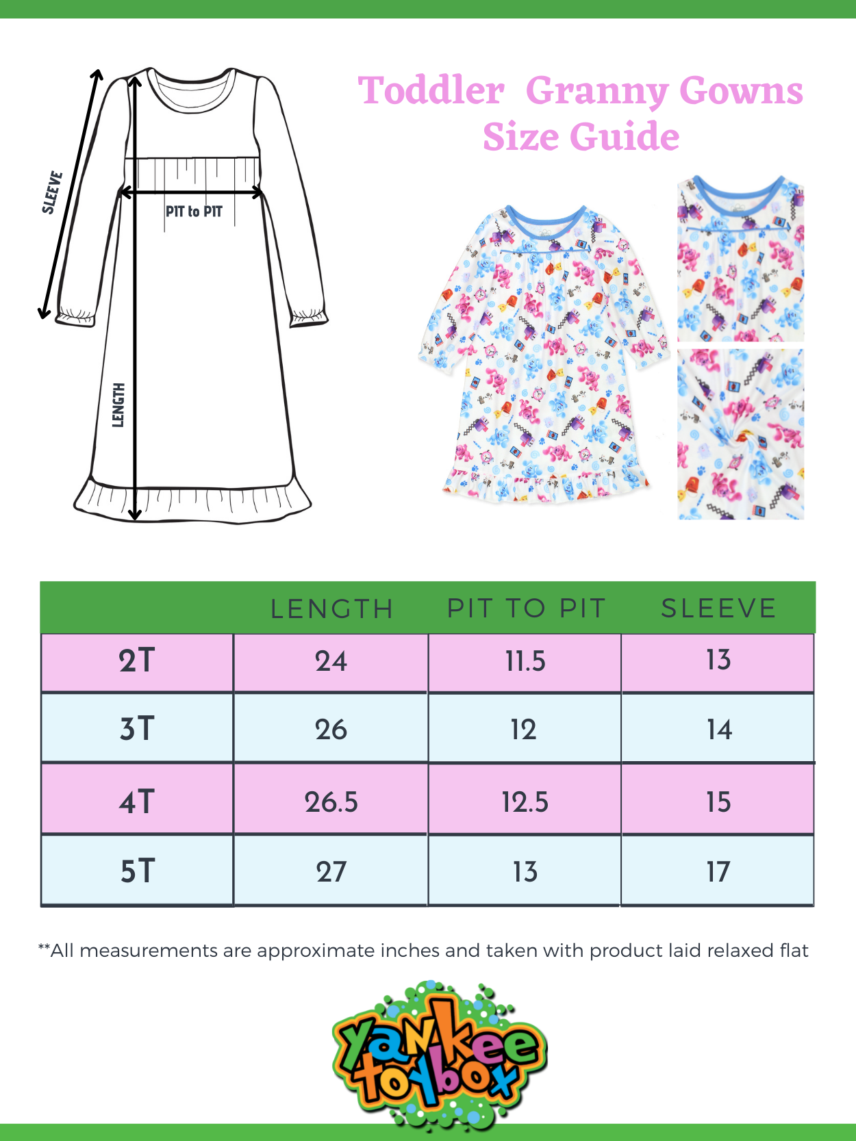Blue's Clues & You Flannel Granny Gown Nightgown – Yankee Toybox