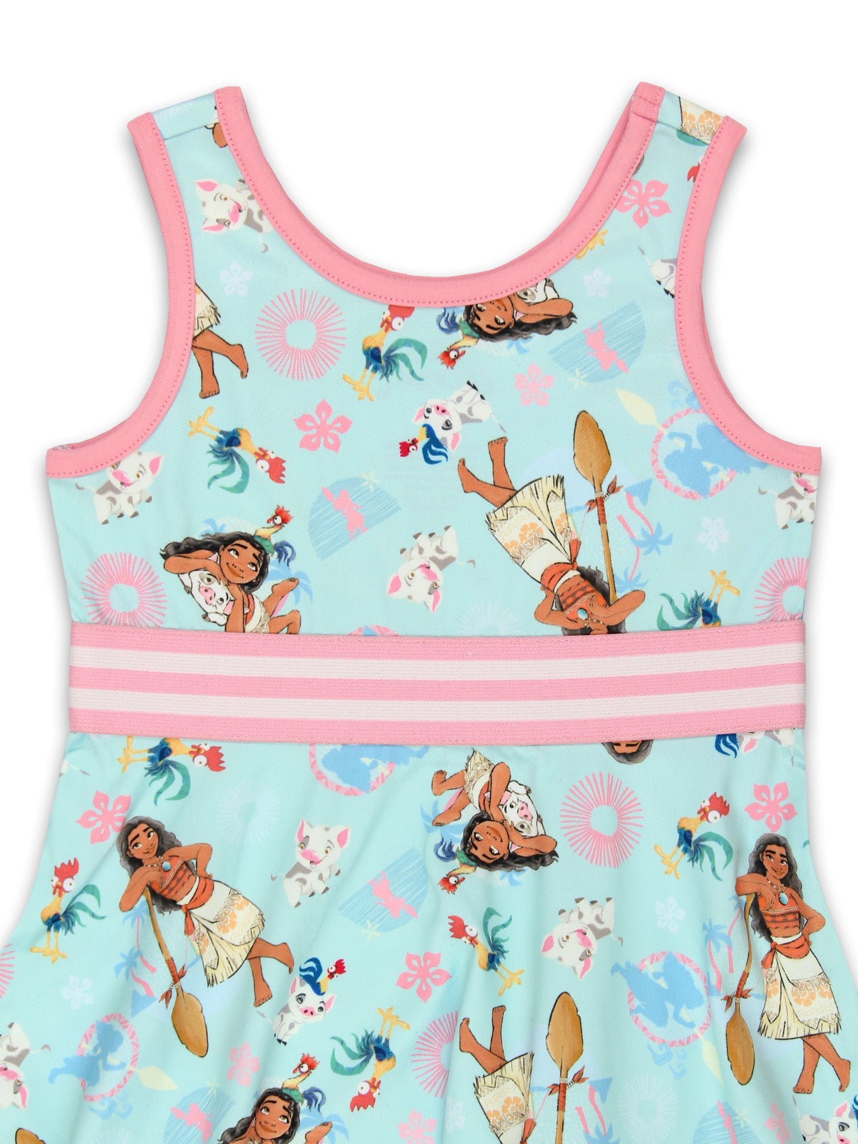 Disney Moana Toddler Girls Fit and Flare Ultra Soft Dress (4T, Blue) Disney Moana Toddler Girls Fit and Flare Ultra Soft Dress (4T, Blue)