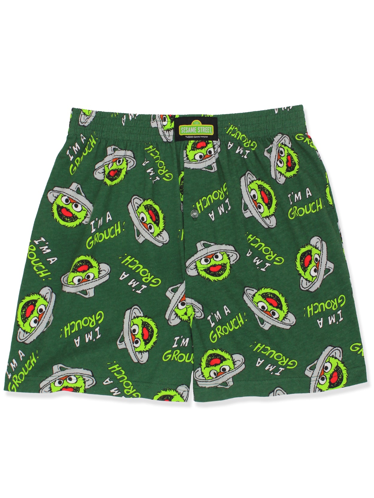 Sesame Street Oscar the Grouch Button Fly Boxer Shorts – Yankee Toybox