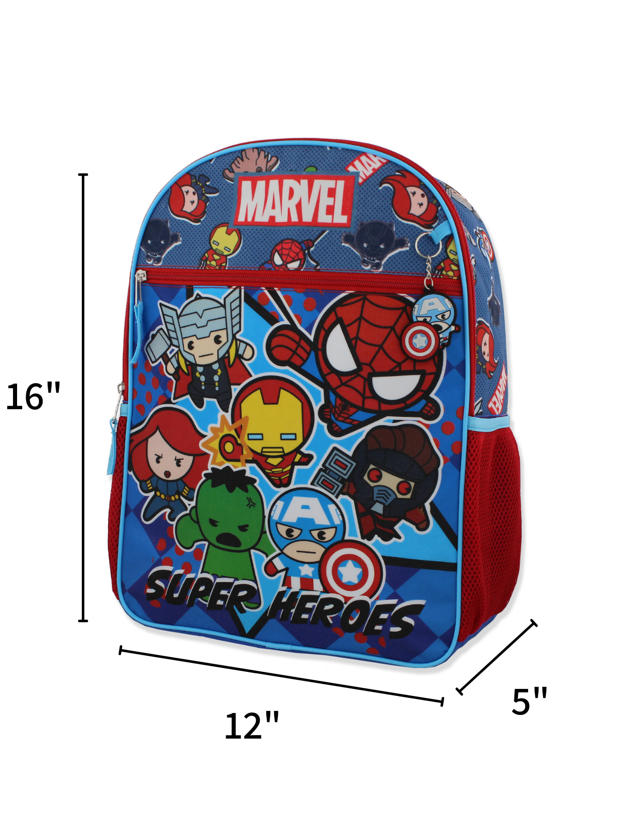 Little Boys School Backpack Lunch box Set Cartoon Book Bag Kids Children  Heroes
