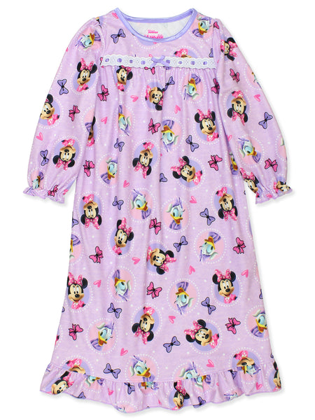 Disney Minnie Mouse Toddler Girls Granny Gown Nightgown 10, Purple, Toddler Girl's Disney Minnie Mouse Toddler Girls Granny Gown Nightgown 10, Purple, Toddler Girl's