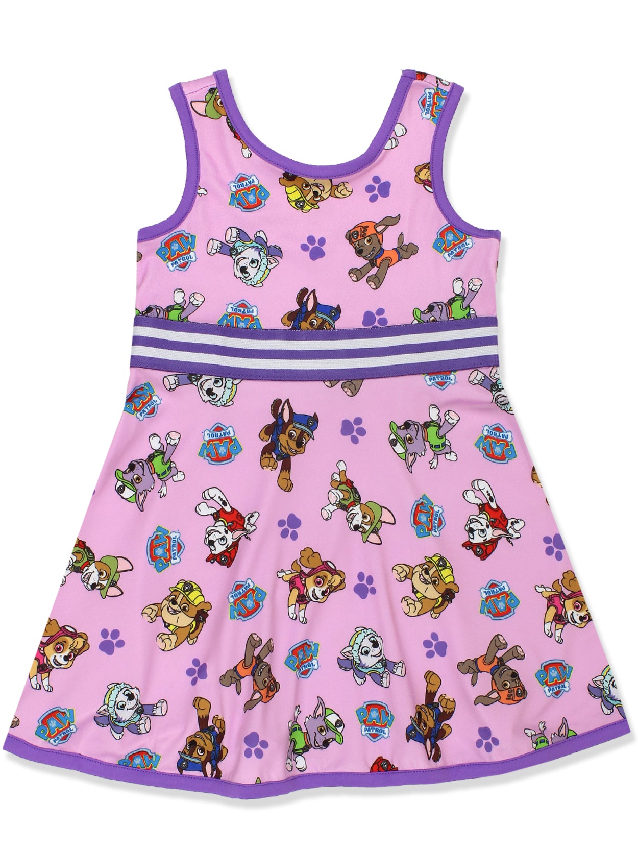 Paw Patrol Toddler Girls Fit and Flare Ultra Soft Dress (2T, Purple) Paw Patrol Toddler Girls Fit and Flare Ultra Soft Dress (2T, Purple)