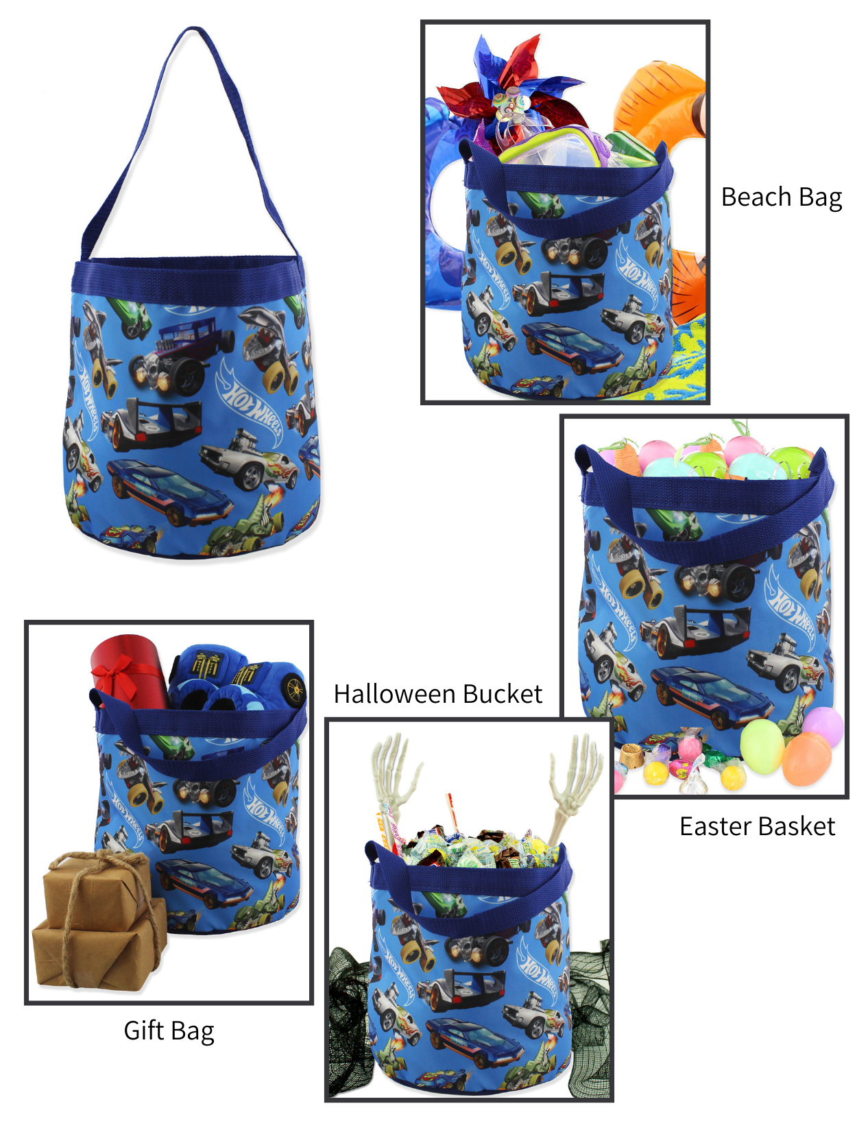 Hot Wheels Men s Collapsible Nylon Basket Tote Bag