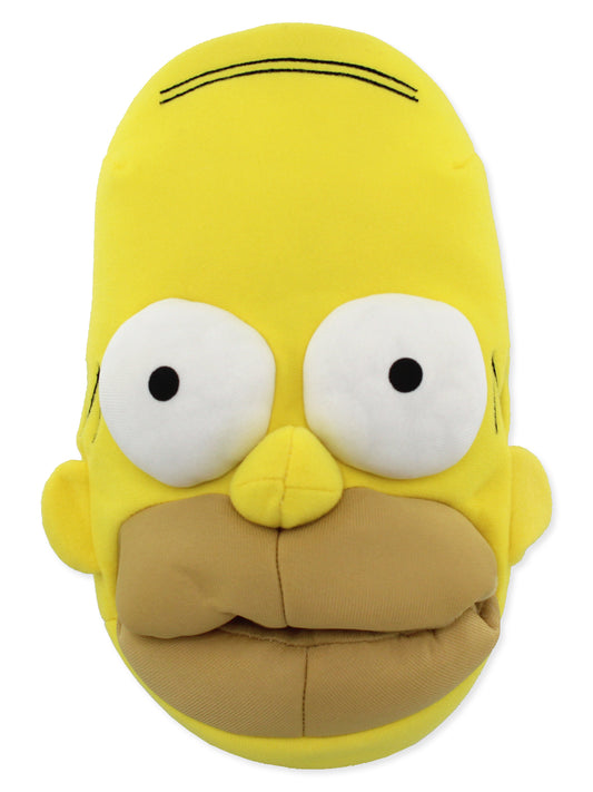 The Simpsons Novelty Plush Adult 3D Homer Simpson Face Slippers