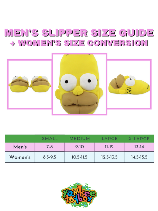 The Simpsons Novelty Plush Adult 3D Homer Simpson Face Slippers